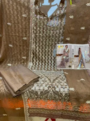 Chiffon Georgette Embroidered Party Dress